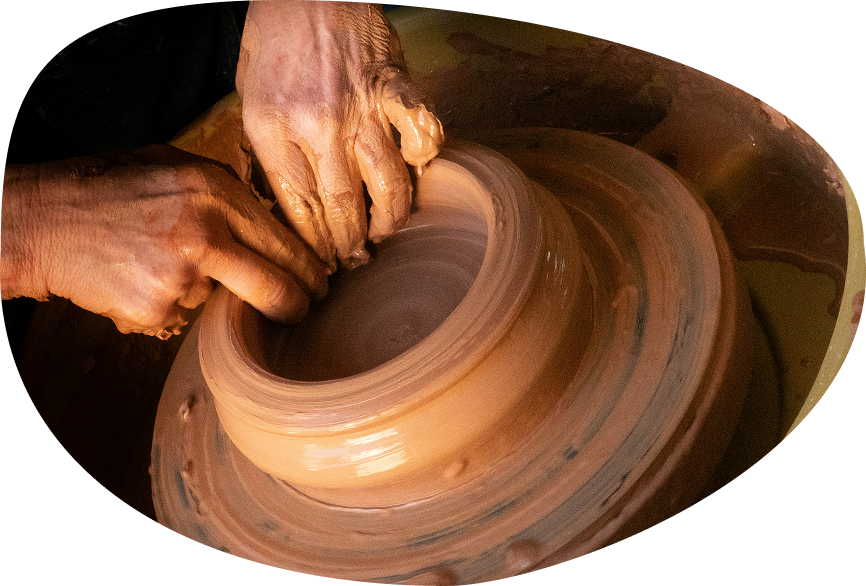 Handcrafted Tunisian pottery for home decoration